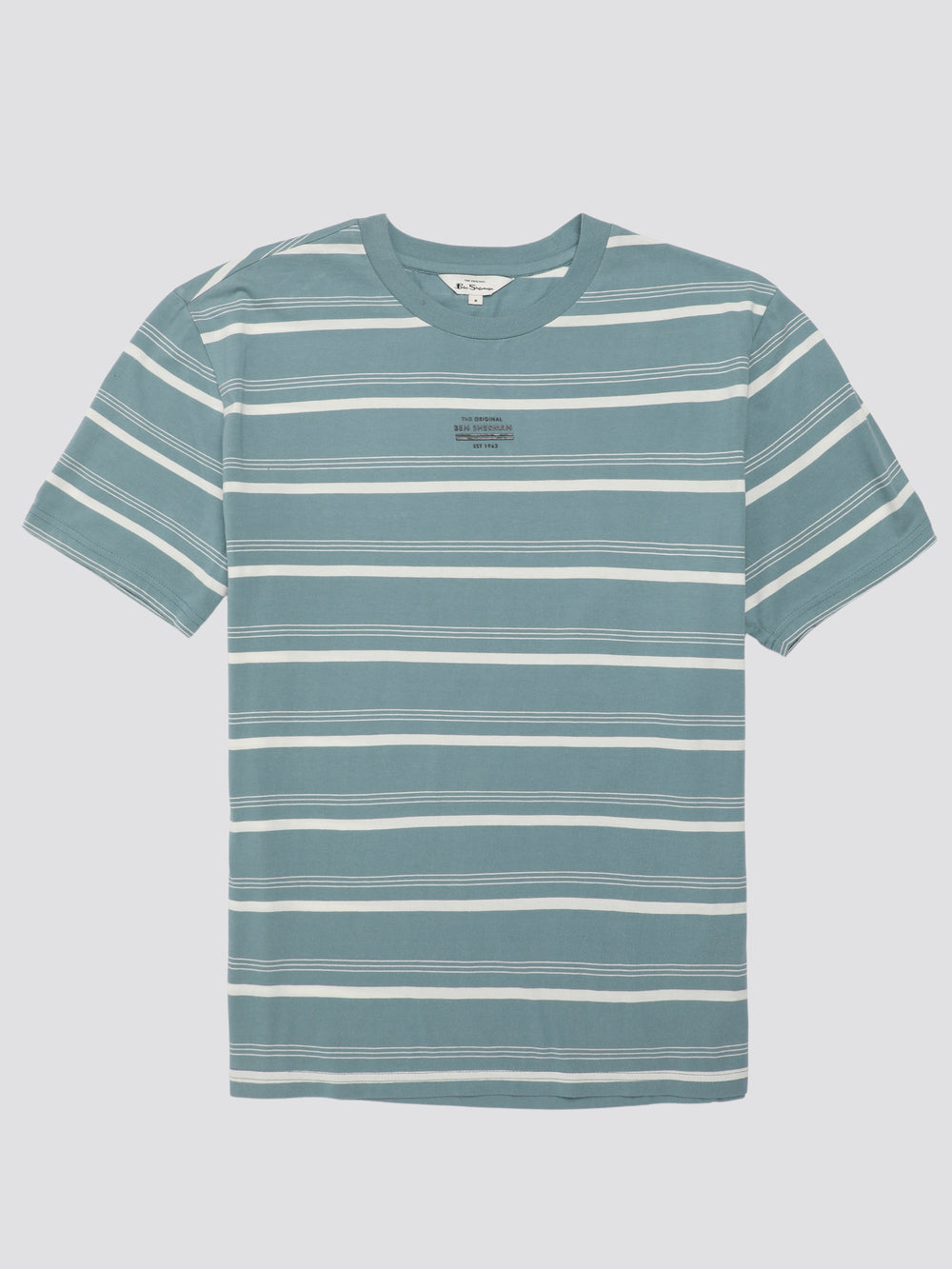 T-Shirt Ben Sherman Fine Stripe Bleu | NLQ-50065690